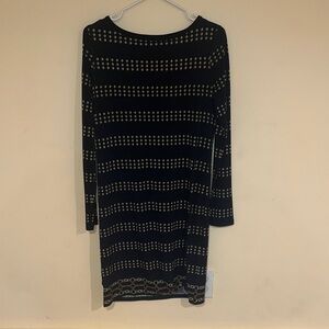 Michael Kors Black Dress with Gold Accents